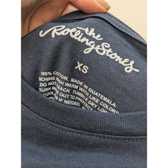 The Rolling Stones T-Shirt Graphic 1975 US Tour Short Sleeve Blue Size XS - Picture 3 of 8